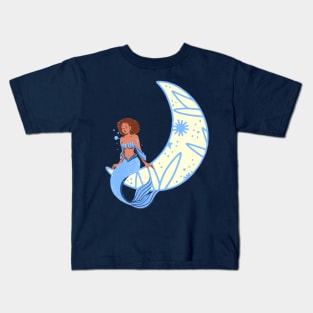 Little mermaid of the moon Kids T-Shirt